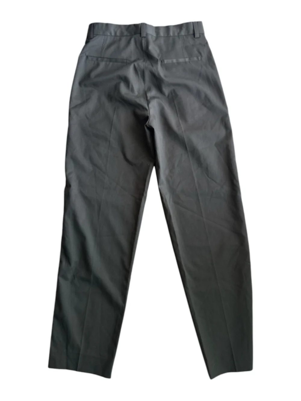 Another Aspect 1.0 Mens Pleated Wool Trousers Grey Green Tapered Sz 46 Italy